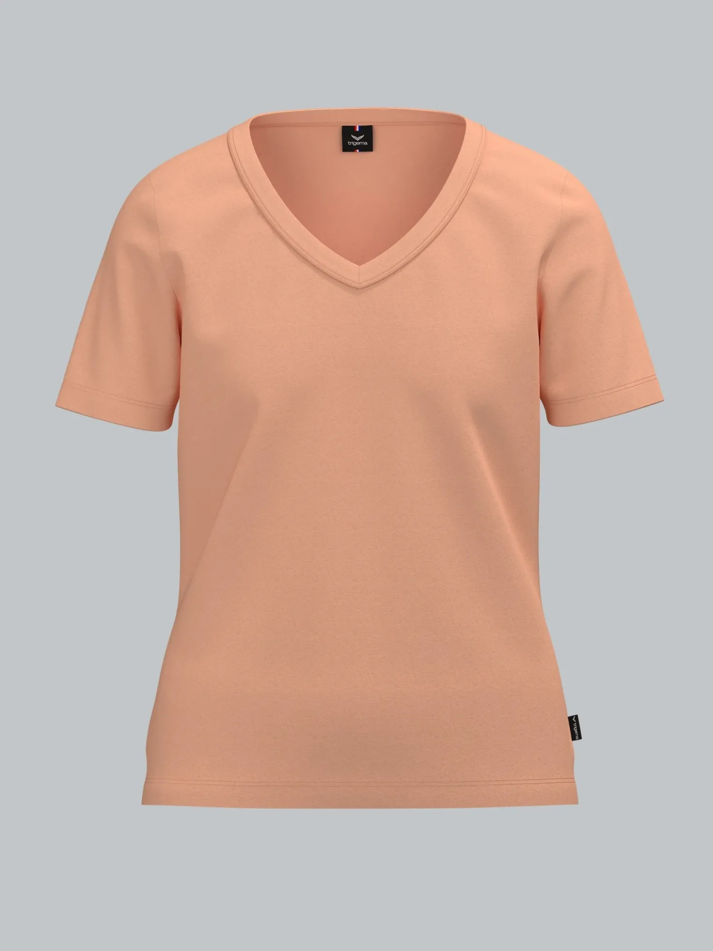V-Shirt aus Modal Puder