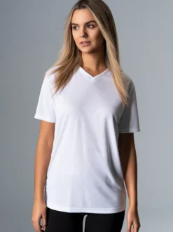 V-Shirt COOLMAX® Weiss