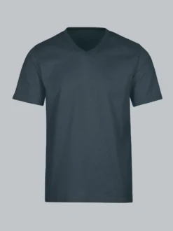 V-Shirt DELUXE Baumwolle Anthrazit