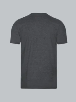 V-Shirt DELUXE Baumwolle Anthrazit-melange