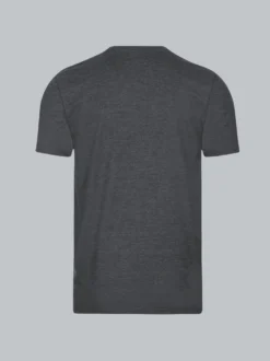 V-Shirt DELUXE Baumwolle Anthrazit-melange