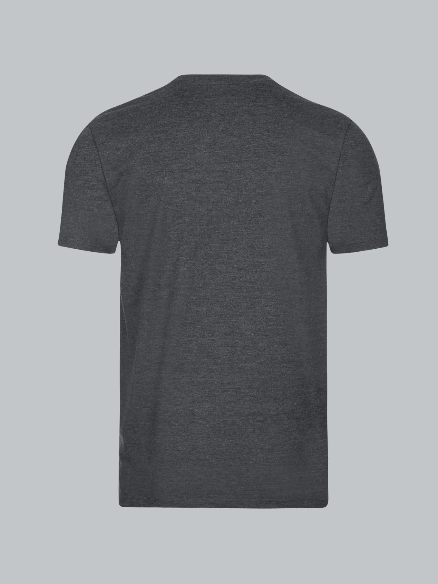 V-Shirt DELUXE Baumwolle Anthrazit-melange