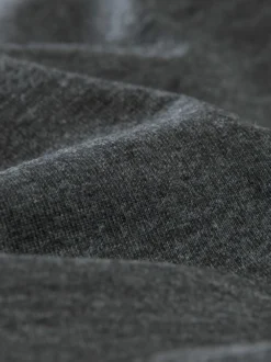V-Shirt DELUXE Baumwolle Anthrazit-melange