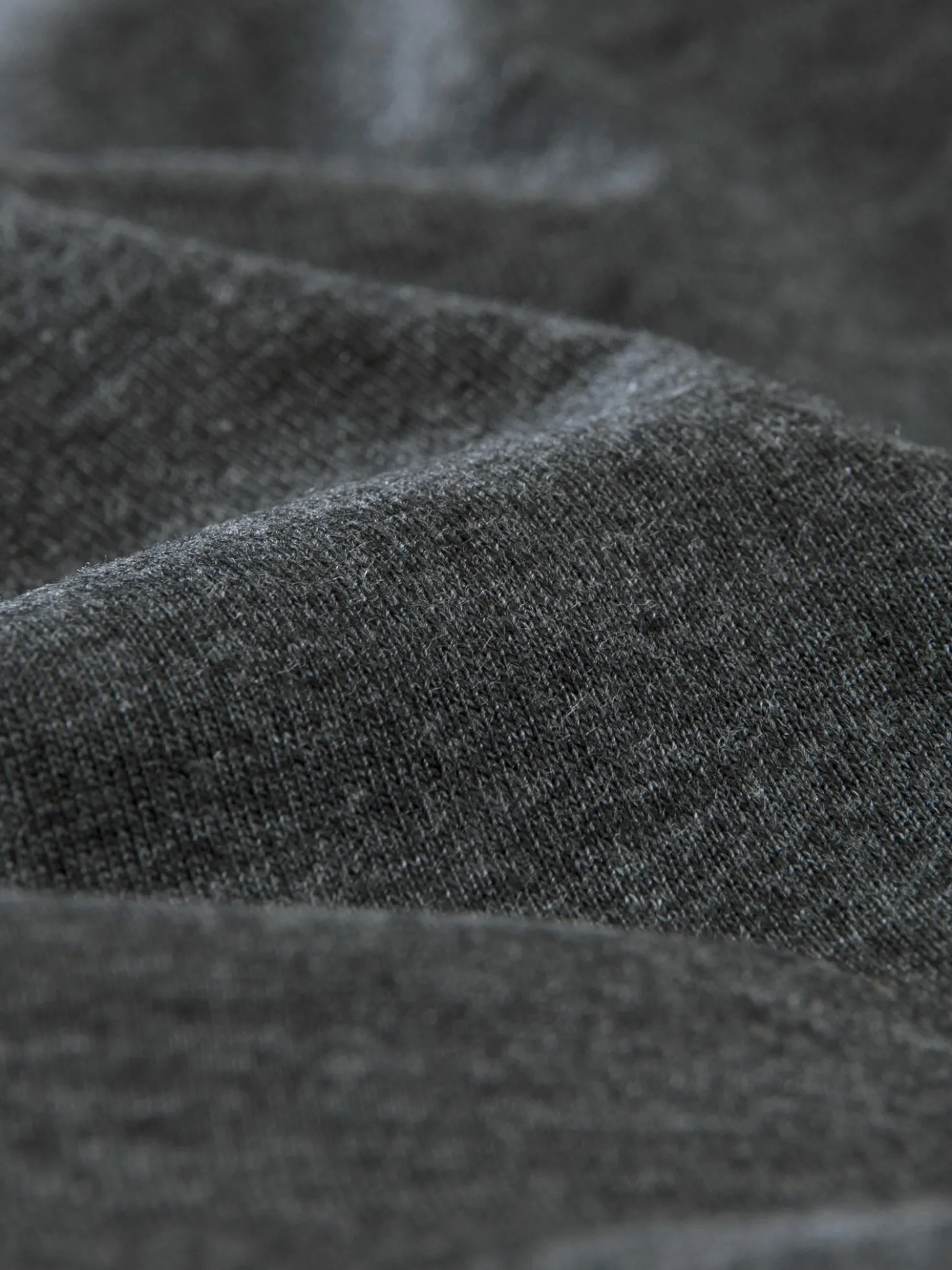 V-Shirt DELUXE Baumwolle Anthrazit-melange