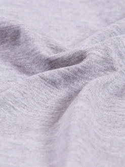 V-Shirt DELUXE Baumwolle Grau-melange