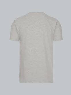 V-Shirt DELUXE Baumwolle Grau-melange