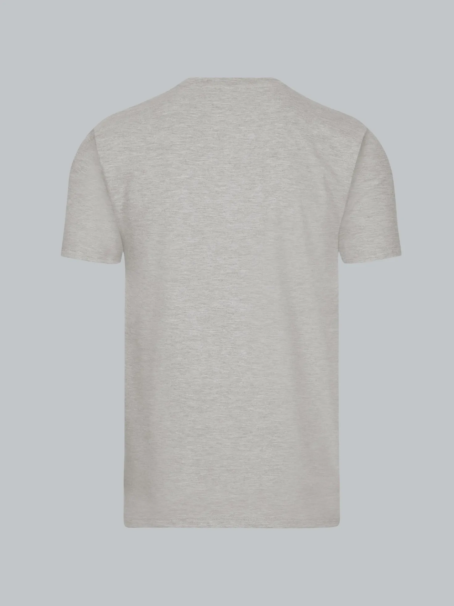 V-Shirt DELUXE Baumwolle Grau-melange