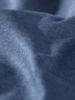 V-Shirt DELUXE Baumwolle Jeans-melange