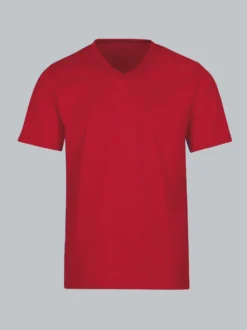 V-Shirt DELUXE Baumwolle Kirsch