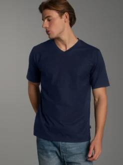 V-Shirt DELUXE Baumwolle Navy