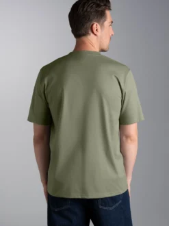 V-Shirt DELUXE Baumwolle Salbei