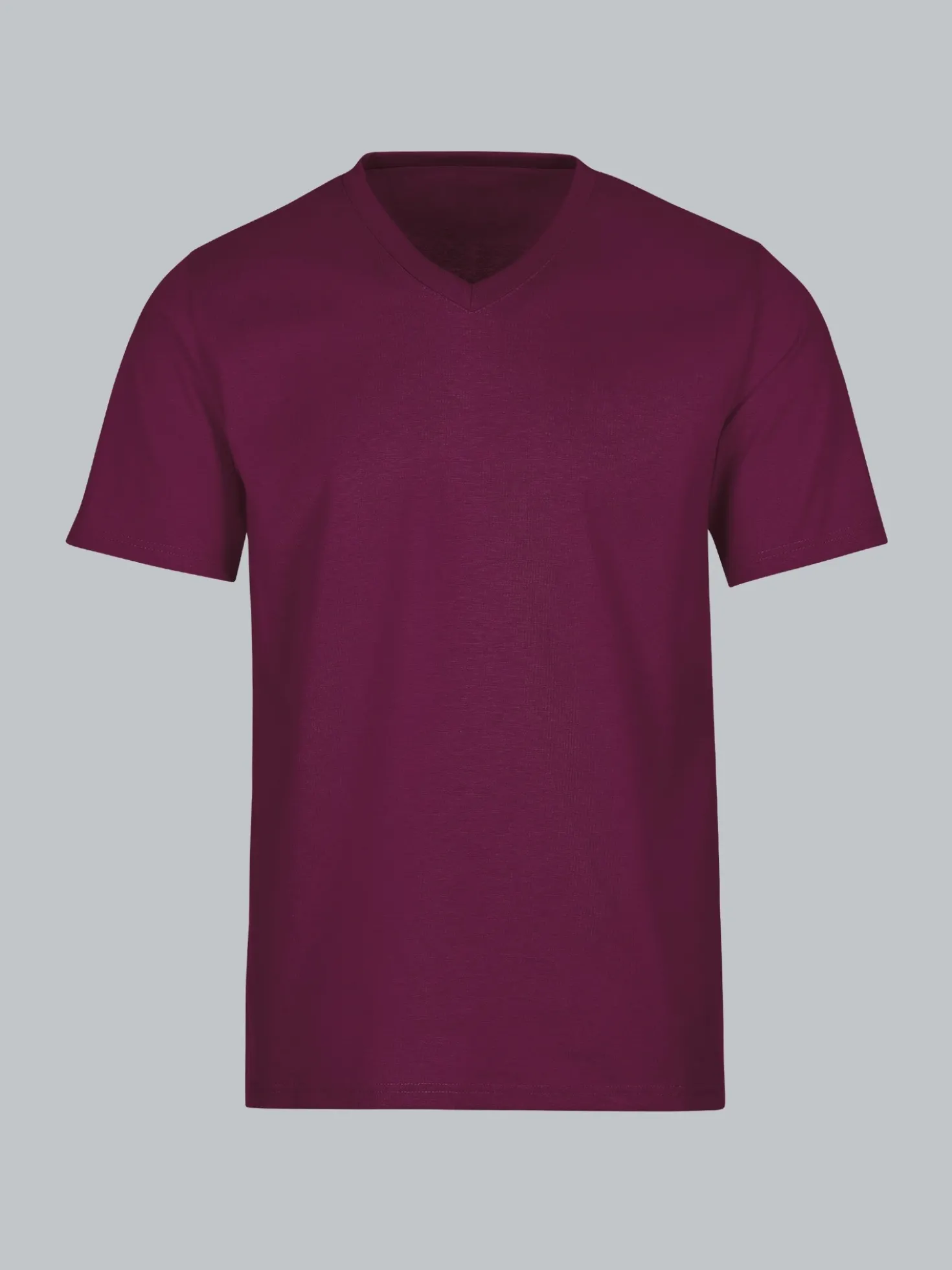V-Shirt DELUXE Baumwolle Sangria