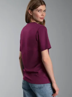V-Shirt DELUXE Baumwolle Sangria