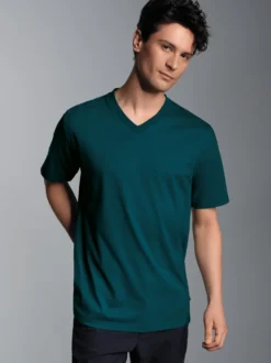 V-Shirt DELUXE Baumwolle Saphir