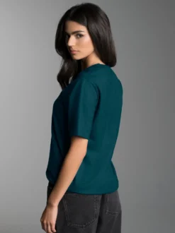 V-Shirt DELUXE Baumwolle Saphir