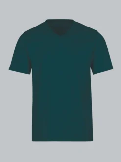 V-Shirt DELUXE Baumwolle Saphir