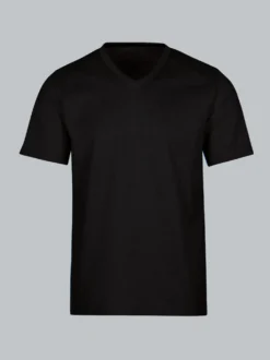 V-Shirt DELUXE Baumwolle Schwarz
