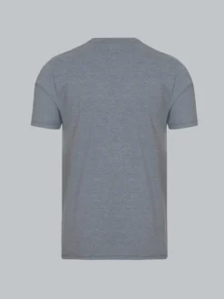 V-Shirt DELUXE Baumwolle Steingrau-melange