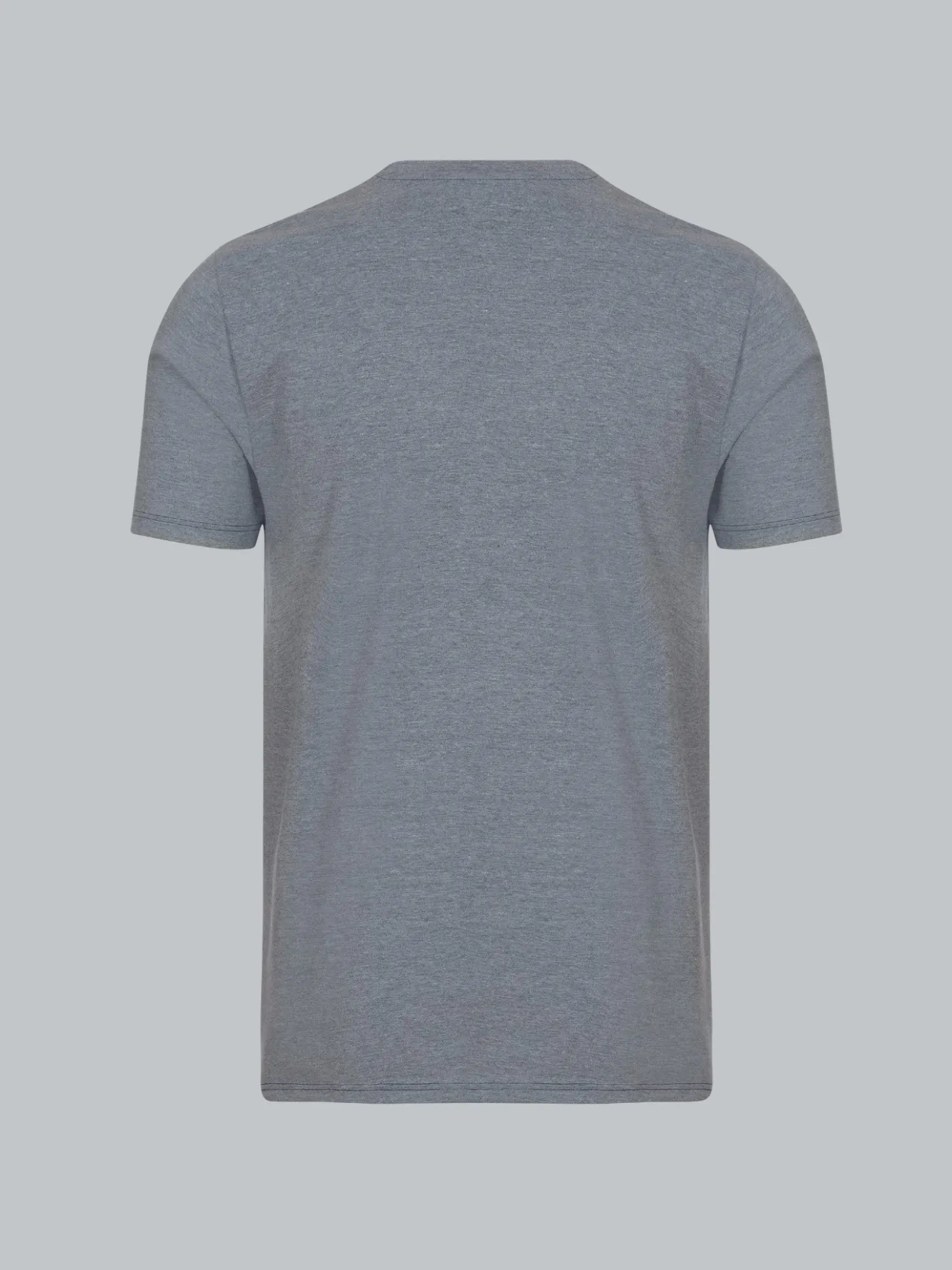 V-Shirt DELUXE Baumwolle Steingrau-melange