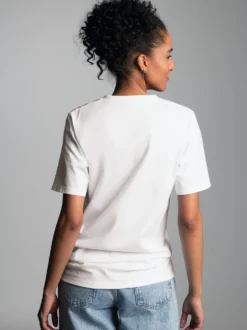 V-Shirt DELUXE Baumwolle Weiss