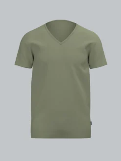 V-Shirt Slim Fit Salbei
