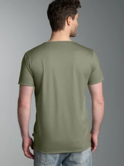 V-Shirt Slim Fit Salbei