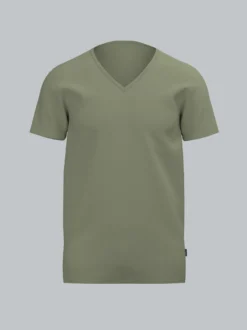 V-Shirt Slim Fit Salbei