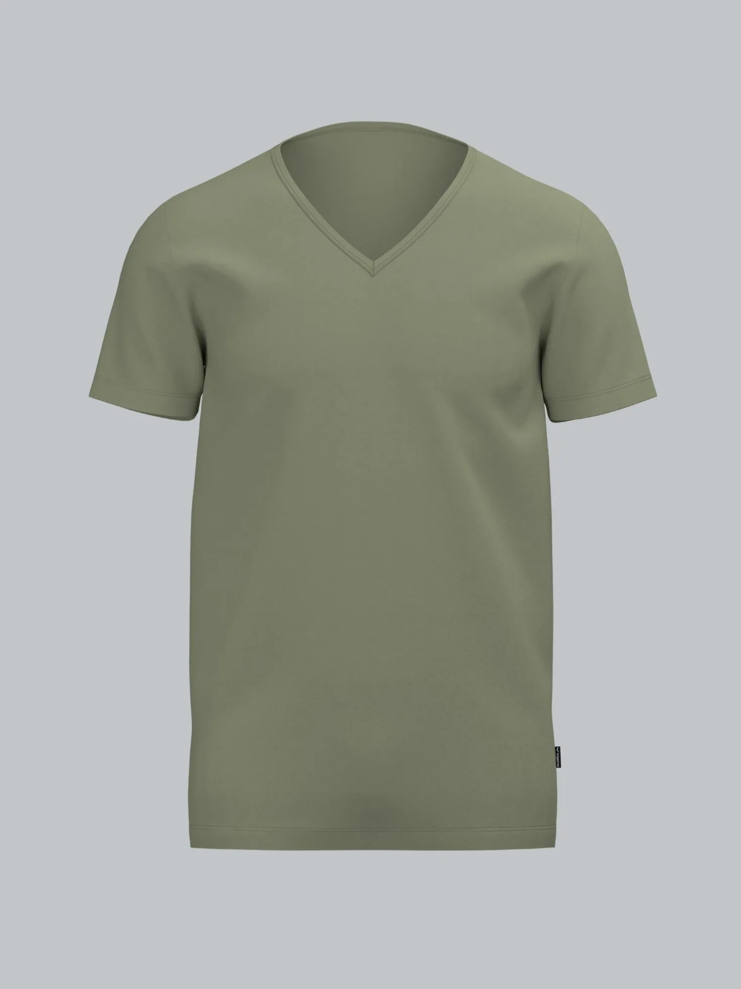 V-Shirt Slim Fit Salbei