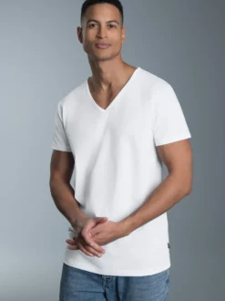 V-Shirt Slim Fit Weiss