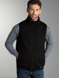Weste aus bequemem Sweat-Material Schwarz