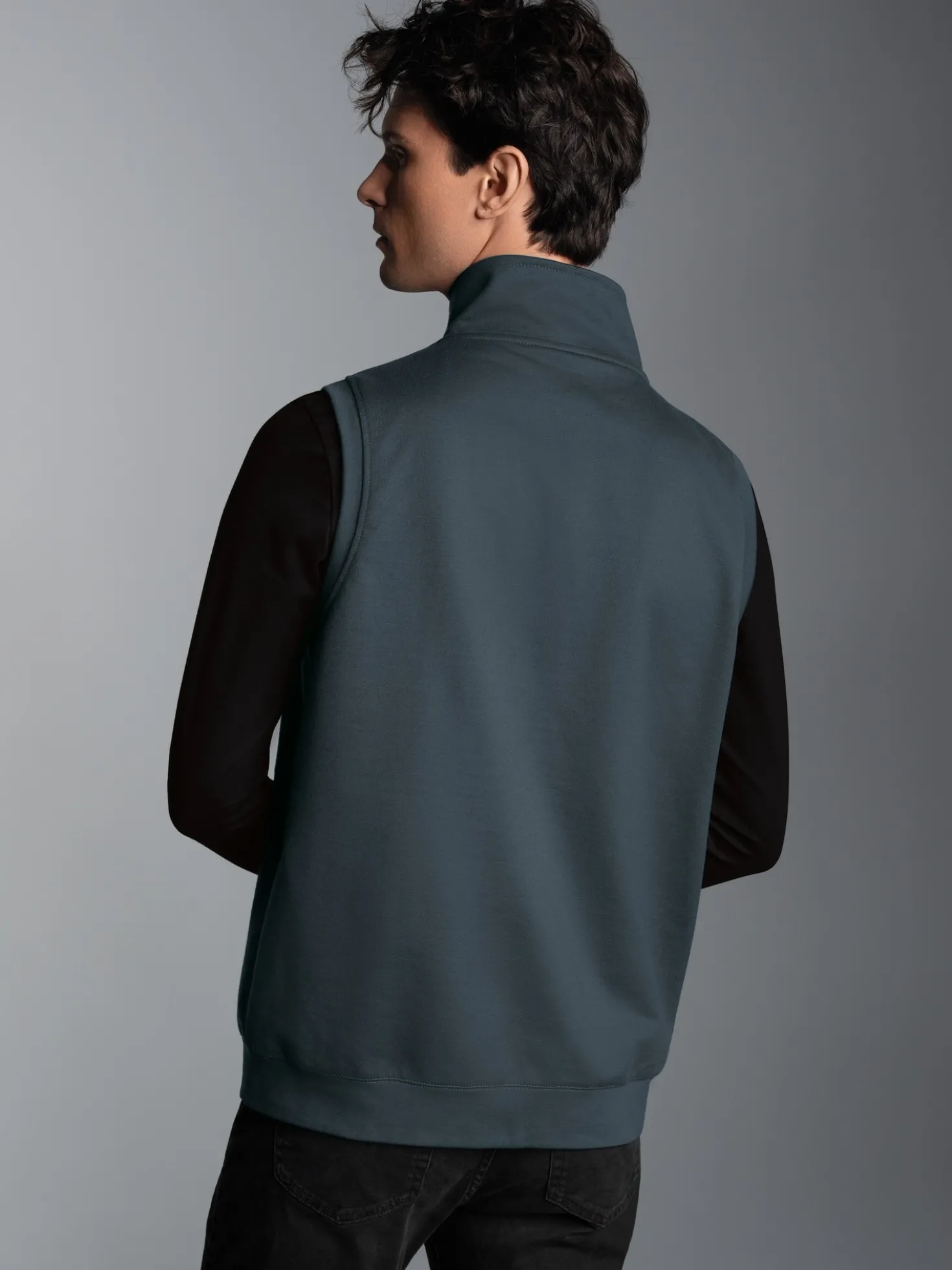 Weste aus bequemem Sweat-Material Anthrazit
