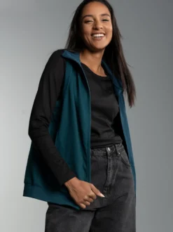 Weste aus bequemem Sweat-Material Saphir